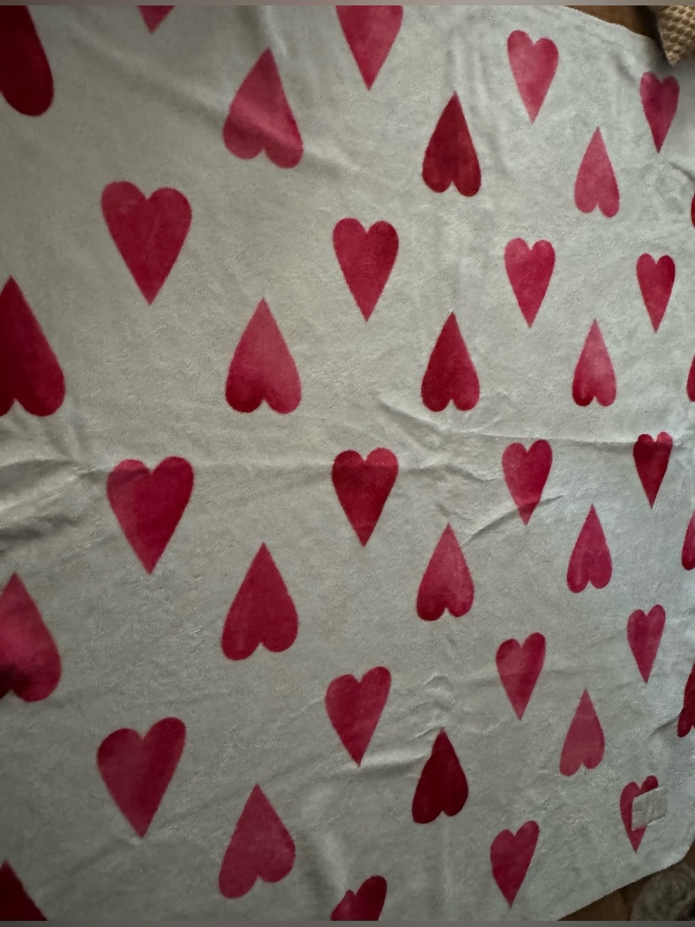 Victoria's Secret Pink Valentines Heart Sherpa Blanket Throw